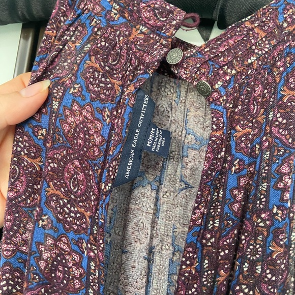 American Eagle exposed shoulder flowy top hippie style - Picture 3 of 4